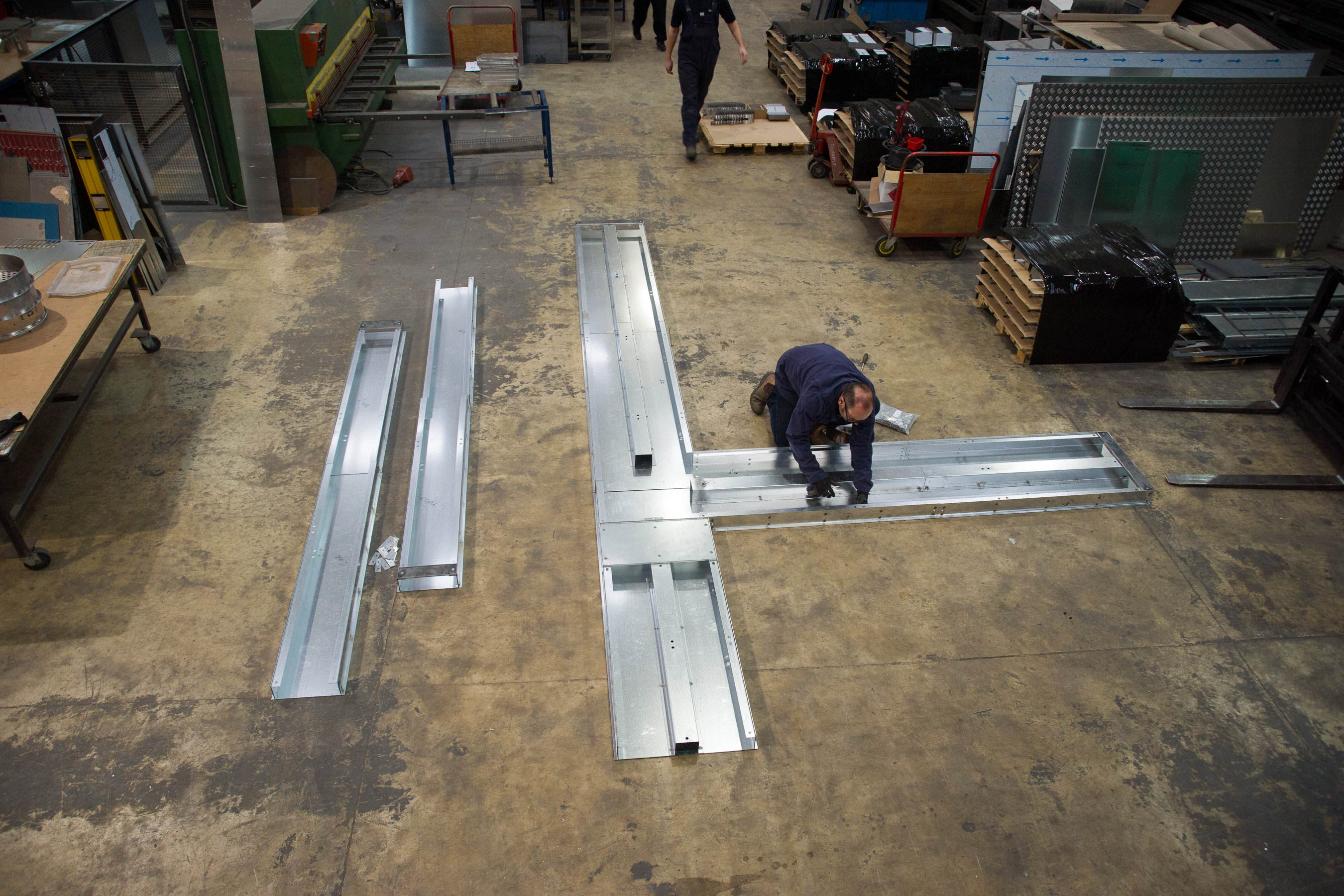 Trunking being manufactured